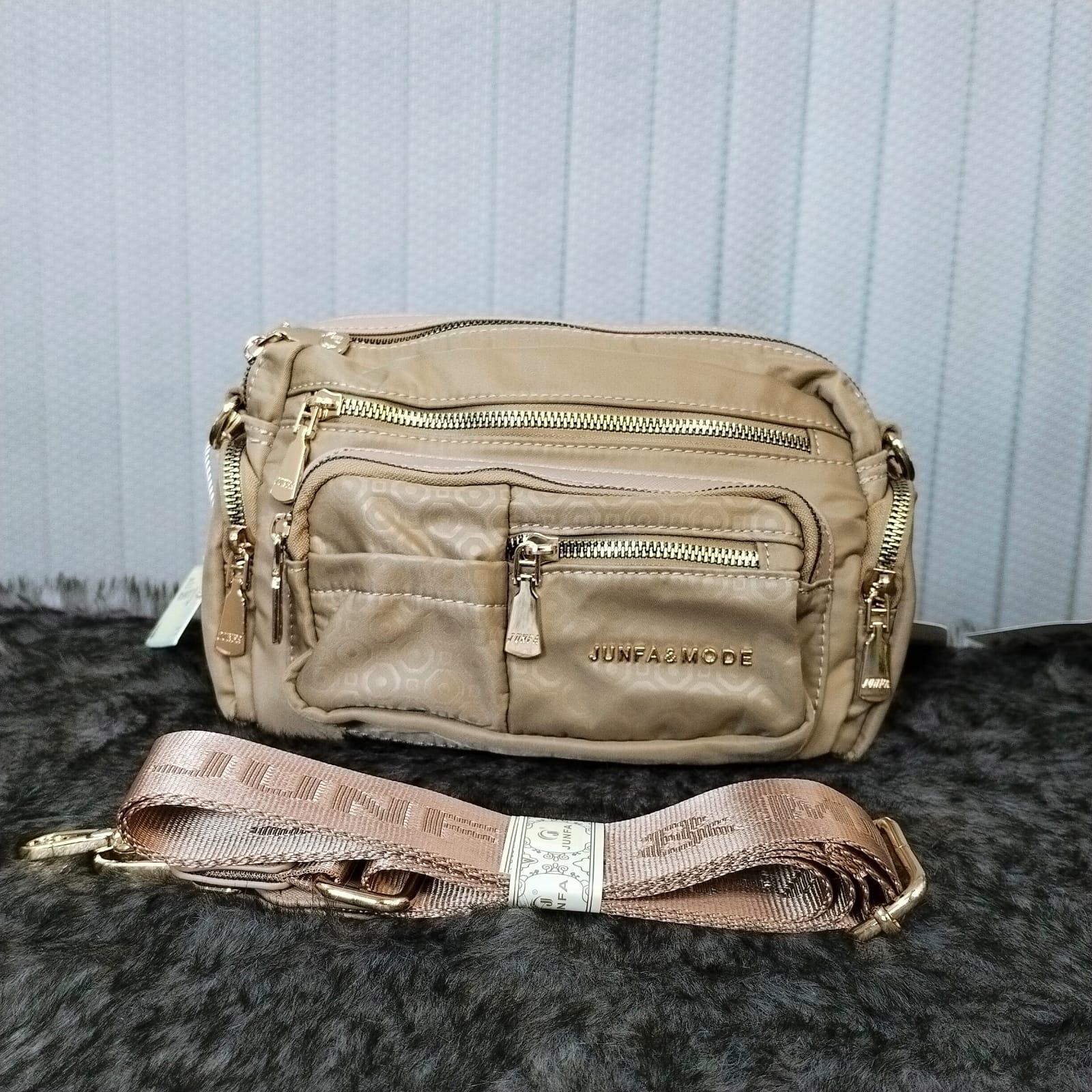 JUNFA Classic Taupe Carry Bag - 10" x 6.5"