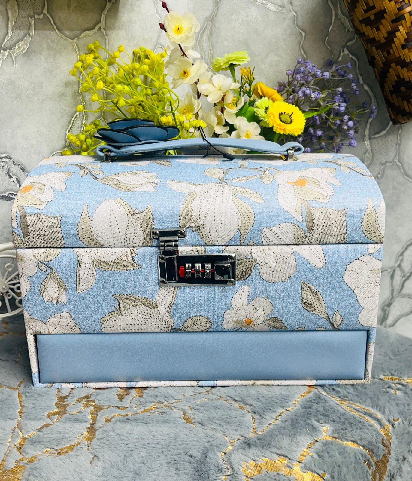 Floral Printed Luxury Jewelry Organizer Box