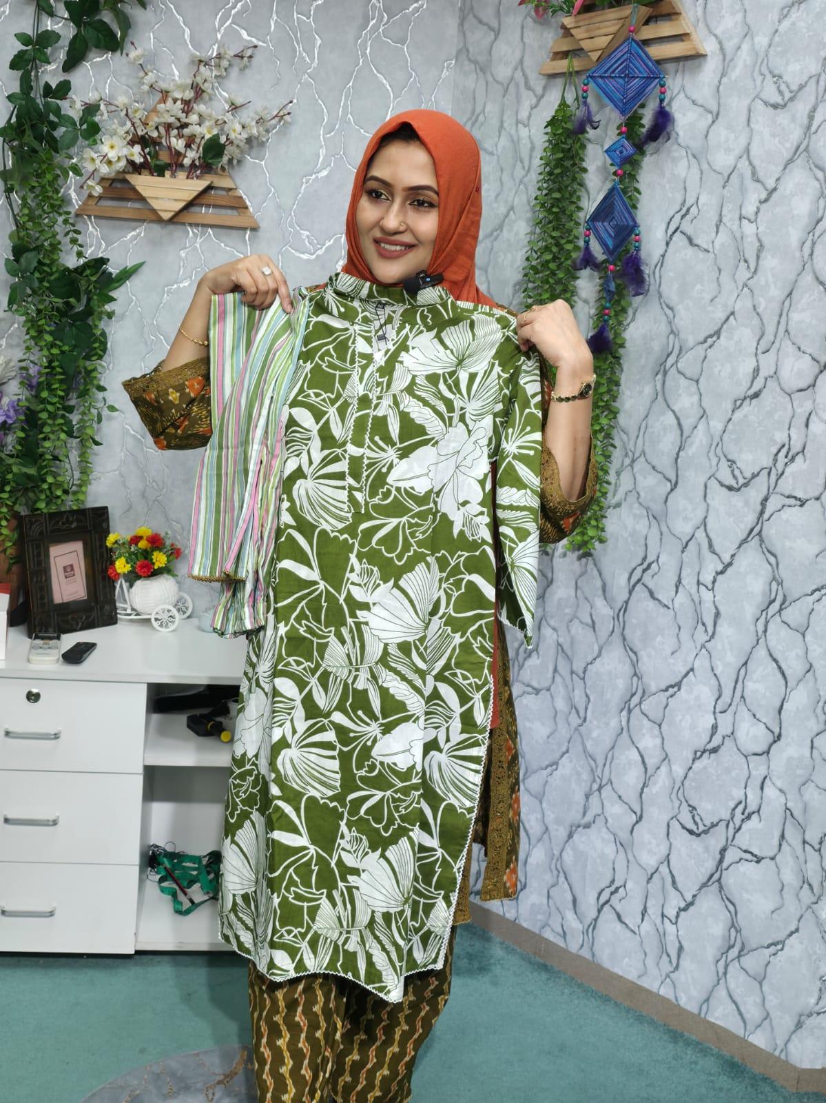 Joypuri Two Piece CO ORDS Dress With Piku Lais
