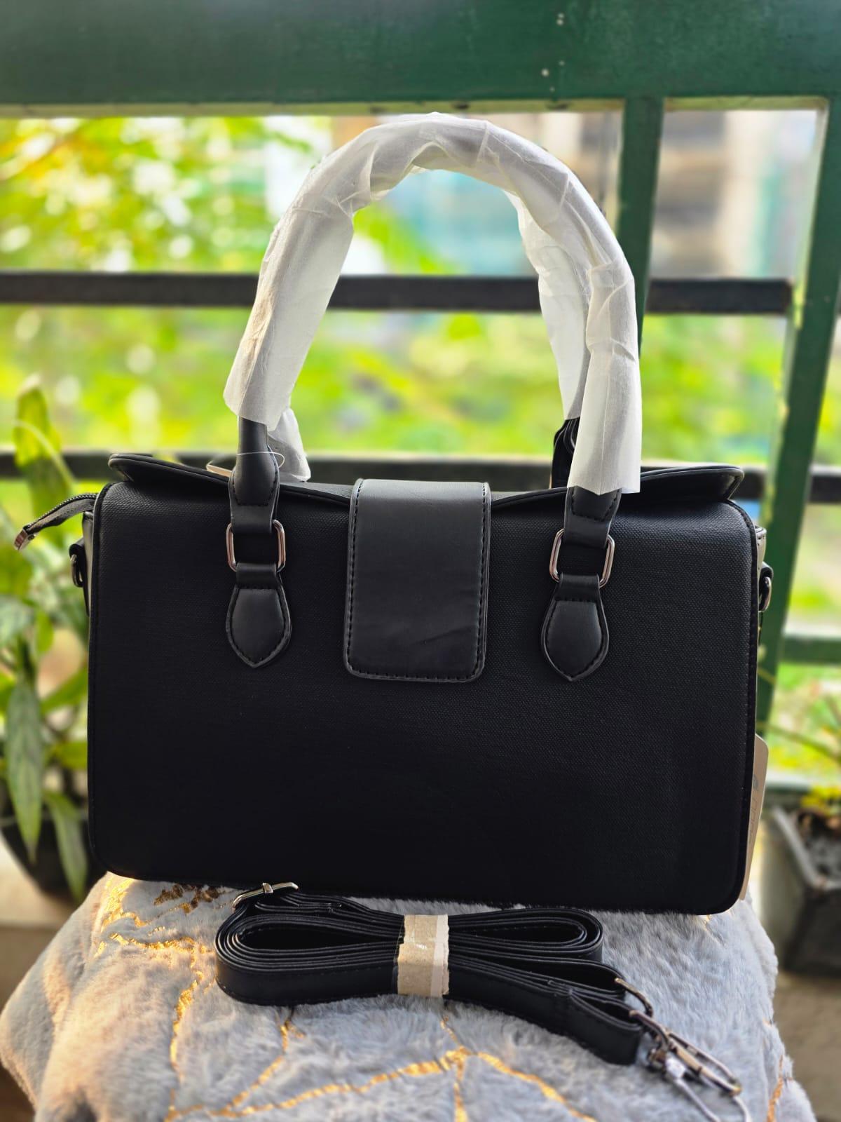 Premium Leather Luxurious Hand Bag With Long Belt (901)
