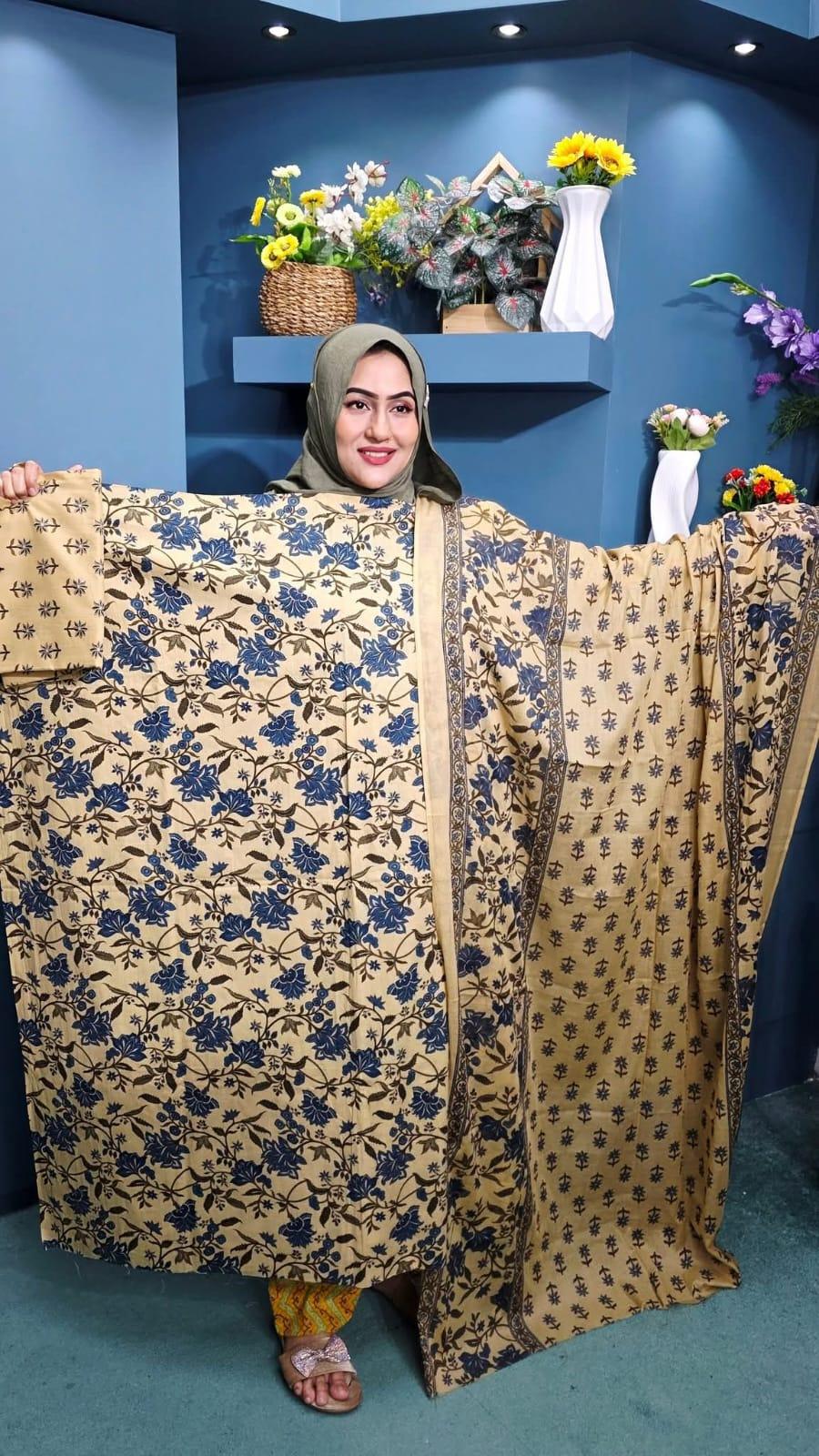 Indian Joypuri Cotton Three piece