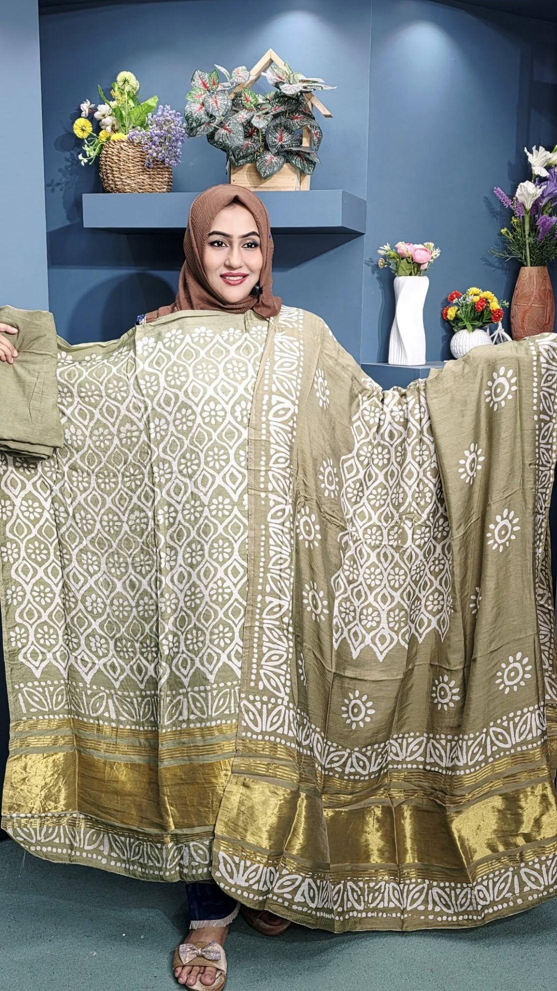 Sharvi Batic cotton three piece