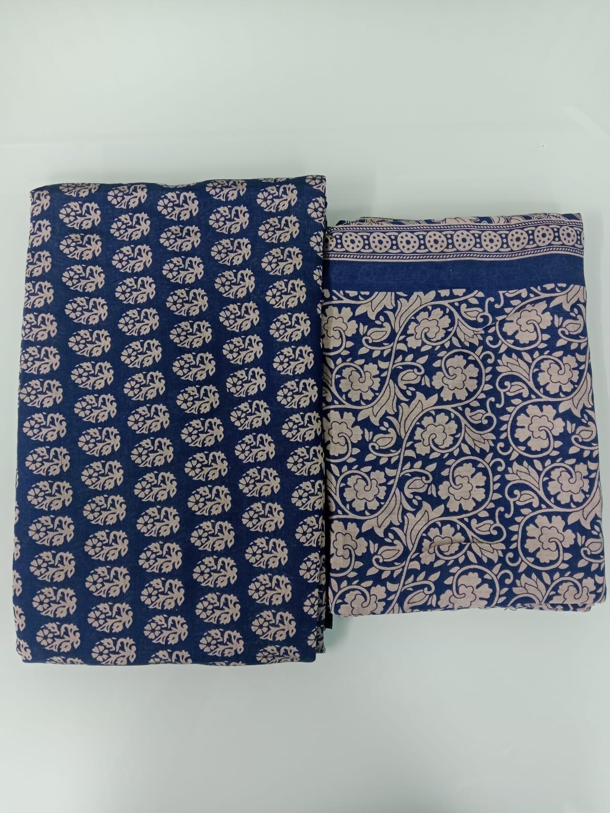Moheswari Cotton +Silk  three piece