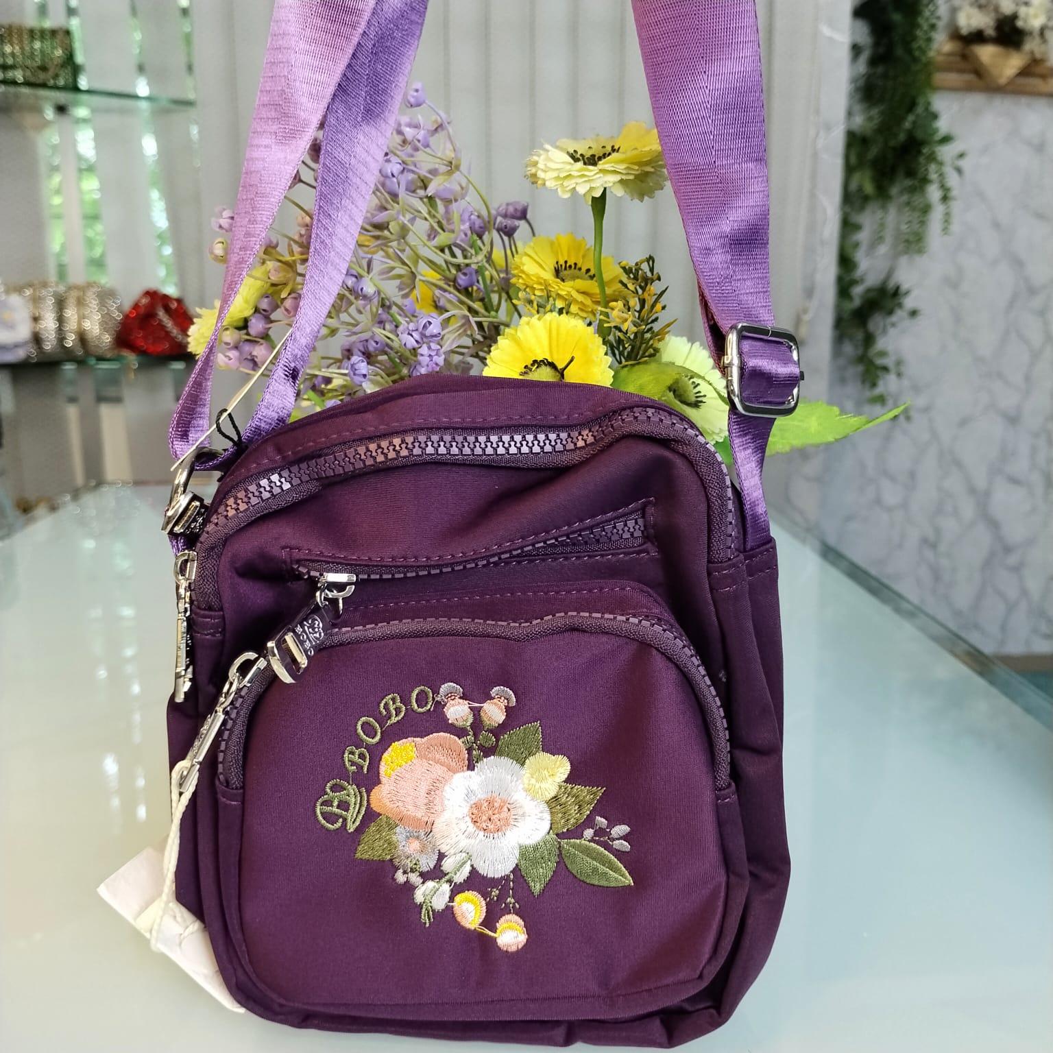 BOBO Crossbody Mini Fabric Bag – Marron