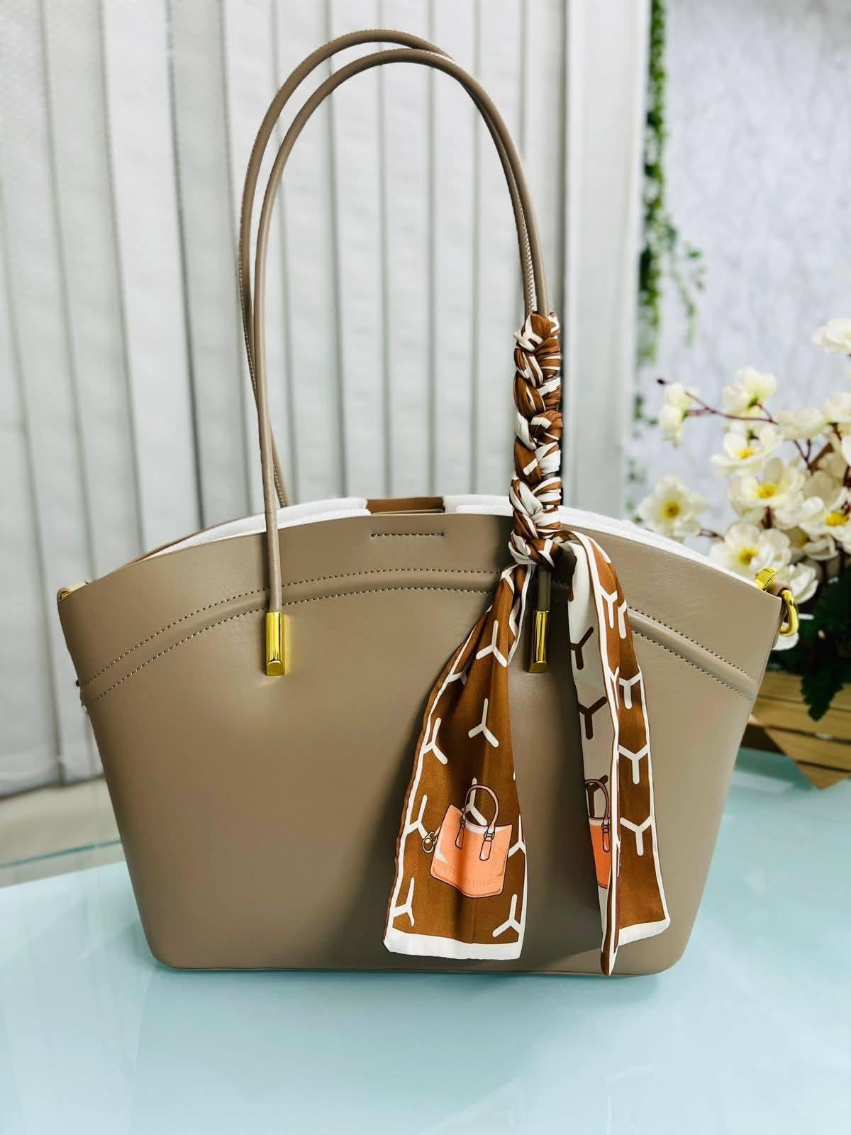 OSA MILAM Luxurious Leather Shoulder Bag – Ash