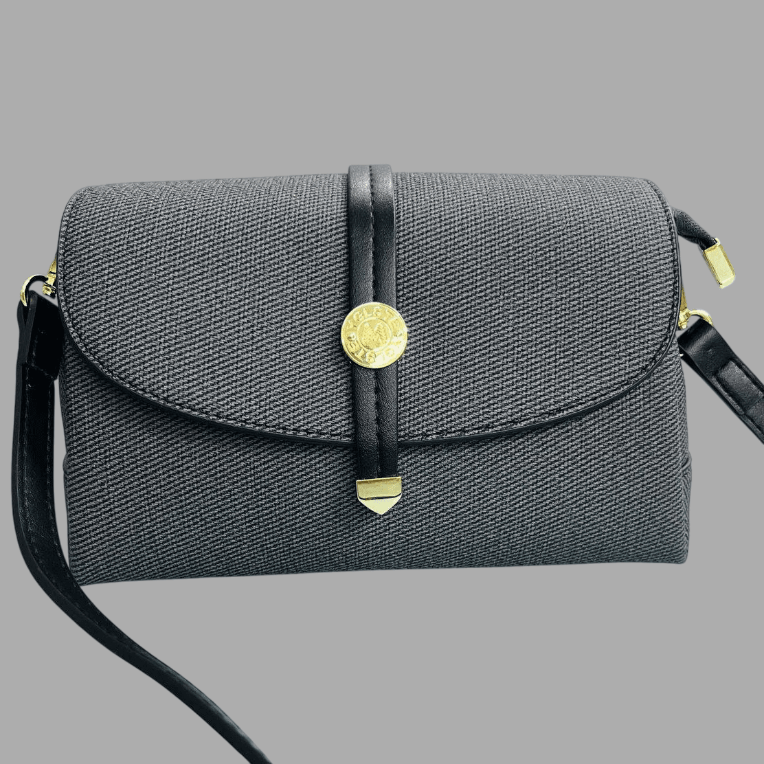 Luxury Leather Shoulder Bag with Belt Strap – 8.5x6.5 inch