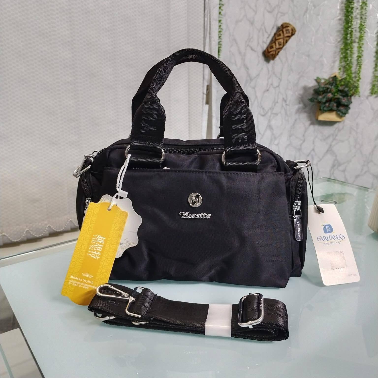 Yuesite Everyday Chic – Fabric Hand Bag with Long Belt (10.5×6.5")