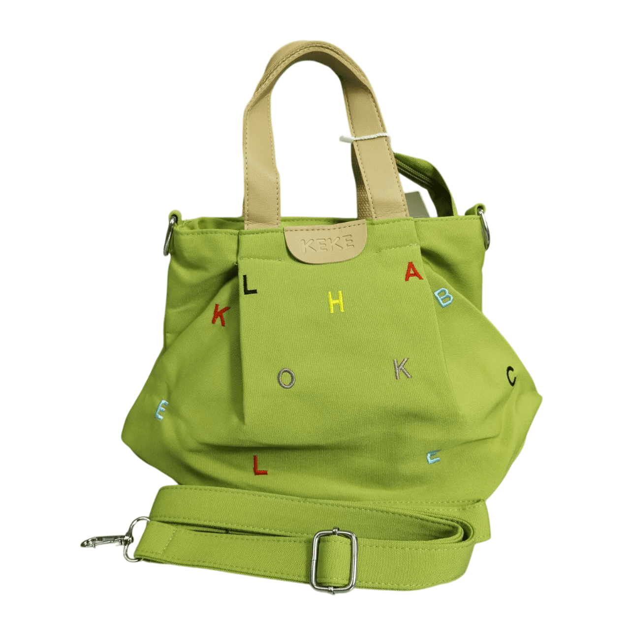 Hello Keke Versatile Fabric Hand Bag with Long Belt – 12.5×9"