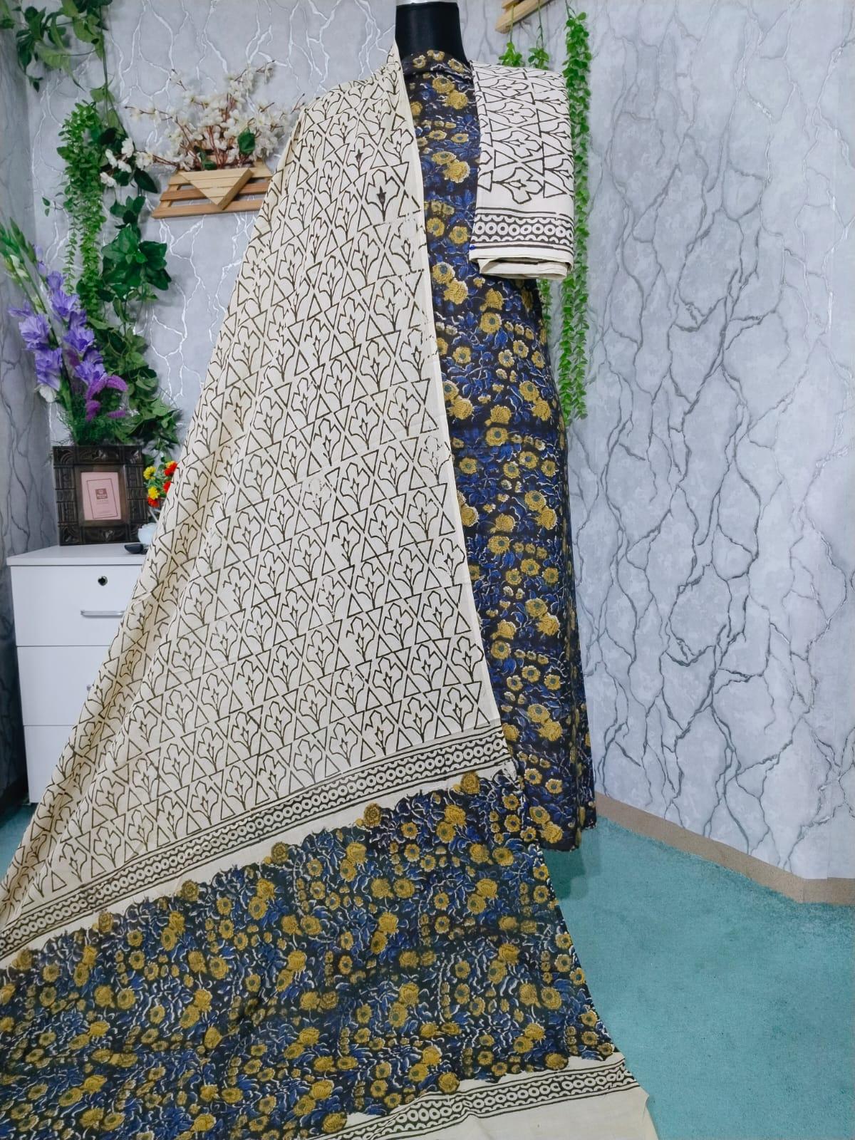 Indian Kalamkari  Three Piece
