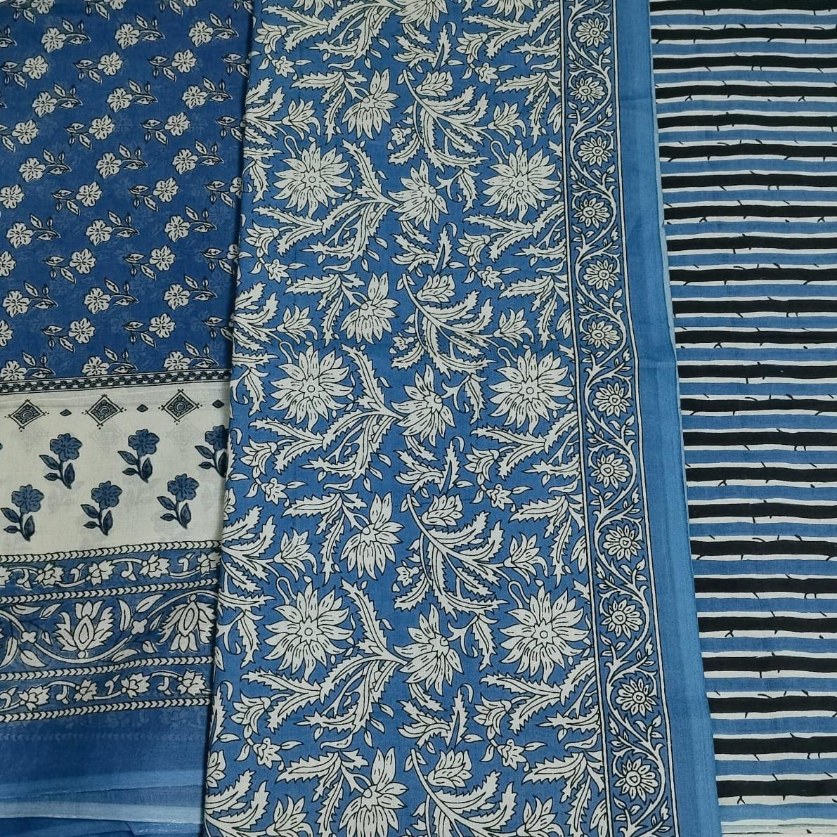 Kalamkari Printed Cotton Three piece