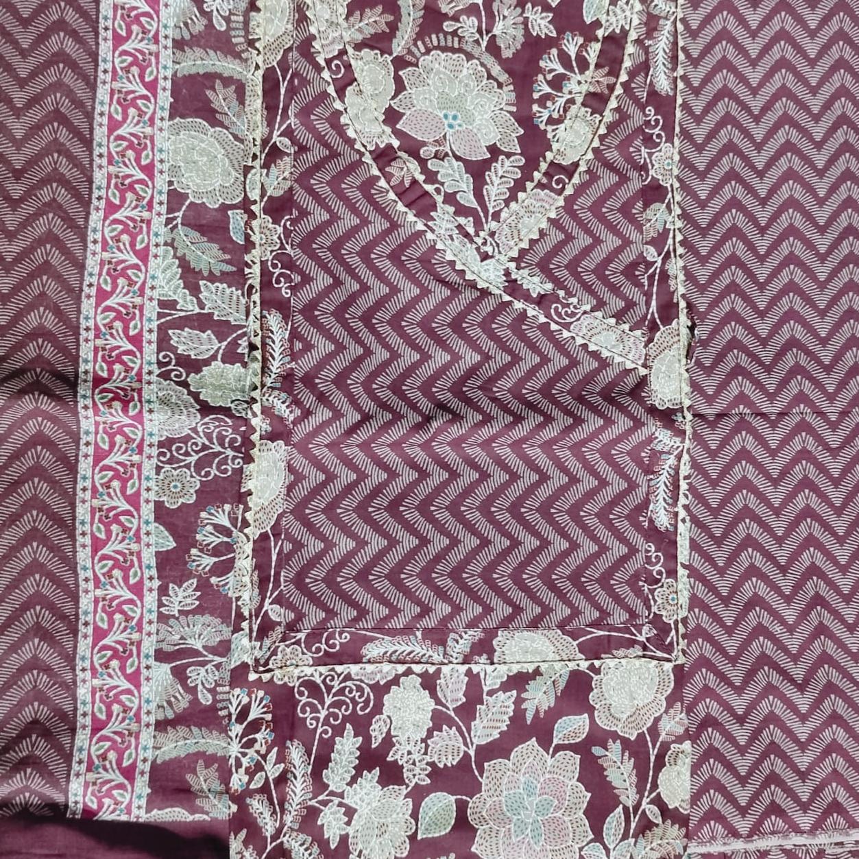 Indian Premium Boutiqe Cotton Unstitched Three Piece(SP:0591)