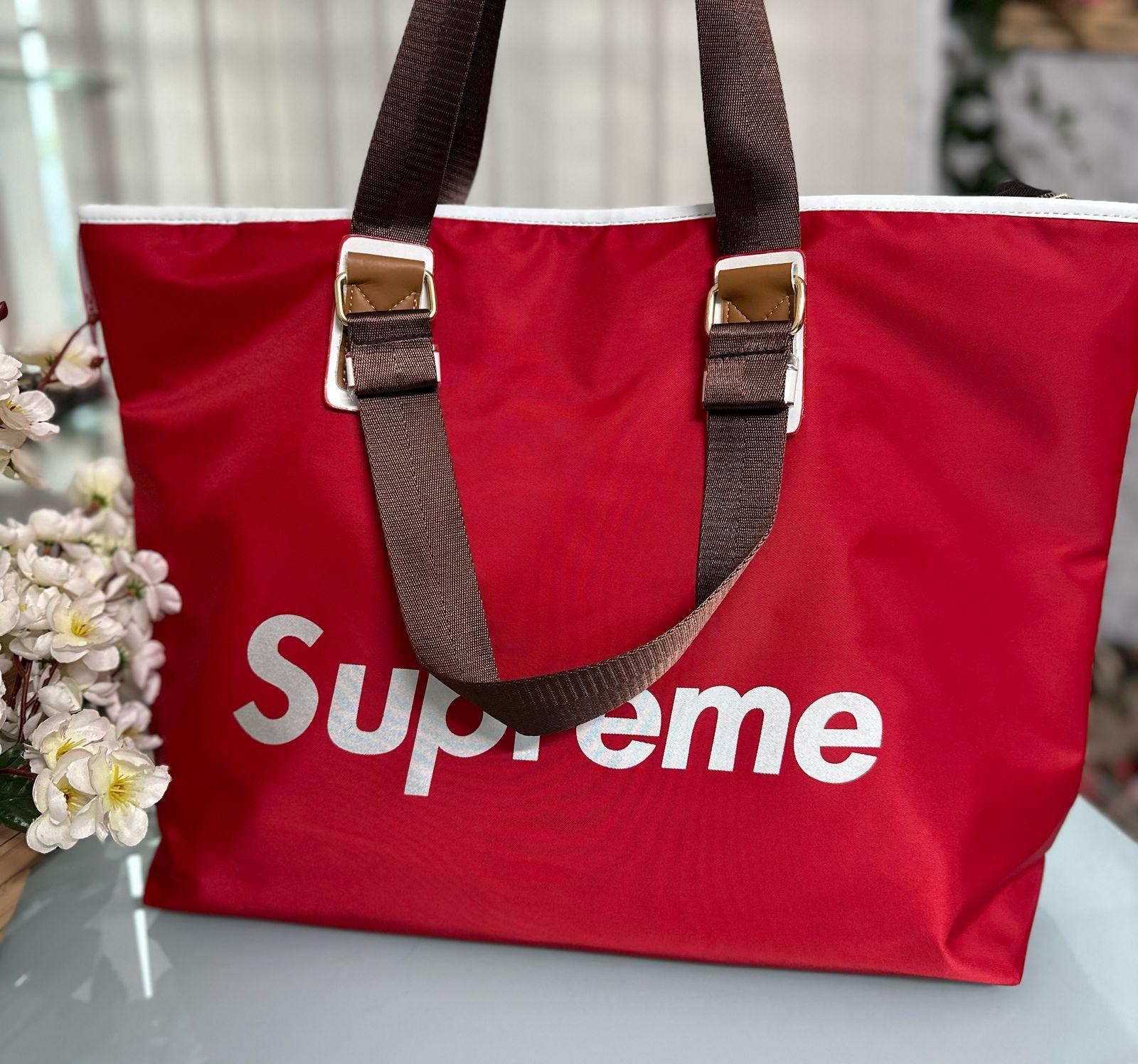 Supreme Red Brand Parachute Fabrics Travel Bag (Single Zipper)
