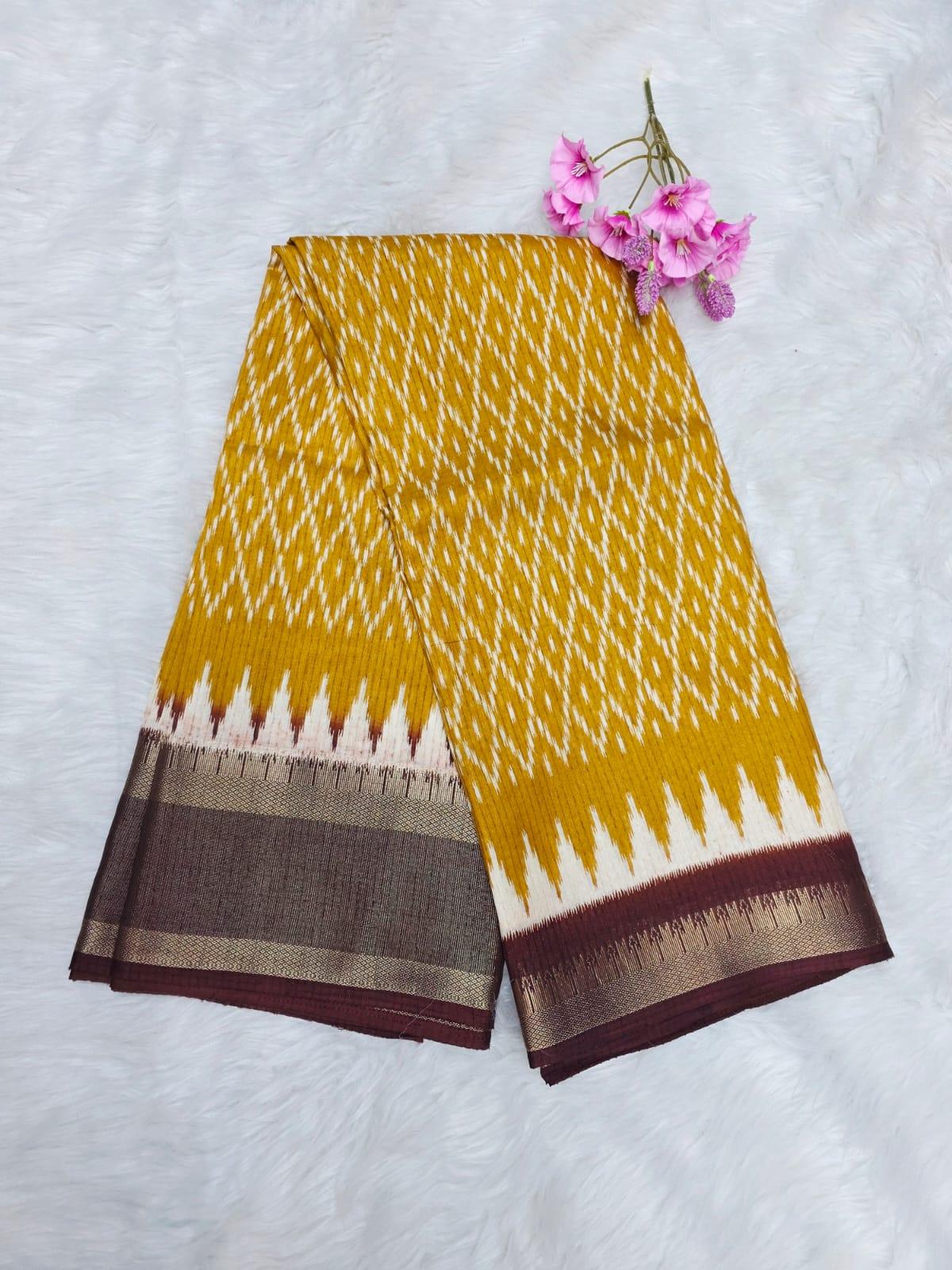 Ikkat Maheshwari Saree